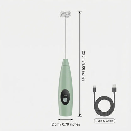 【Summervibes】Handheld Electric Coffee Frother with 3-Speed Settings Multi-Functional Drink Mixer for Juice Prebiotic Powders Lattes Cappuccinos Coffee Matcha & Eggs Lightweight Ergonomic Design