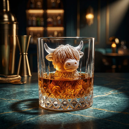 Mini Highland Cow Ice Cube Mold - 3D Cute Silicone Ice Cube Trays Perfect for Whiskey Cocktails Parties & Gift Giving